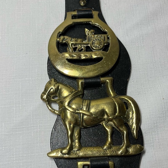 Vintage Brass Horse Harness Bridle Medallions on leather
Collectible. Western - Picture 3 of 6